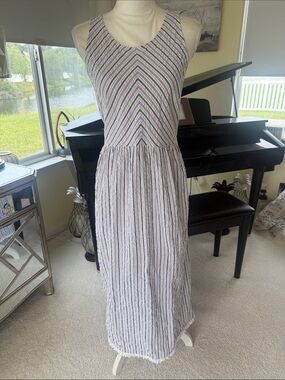 Lilla beachy colors seersucker maxi dress summer ocean casual womens